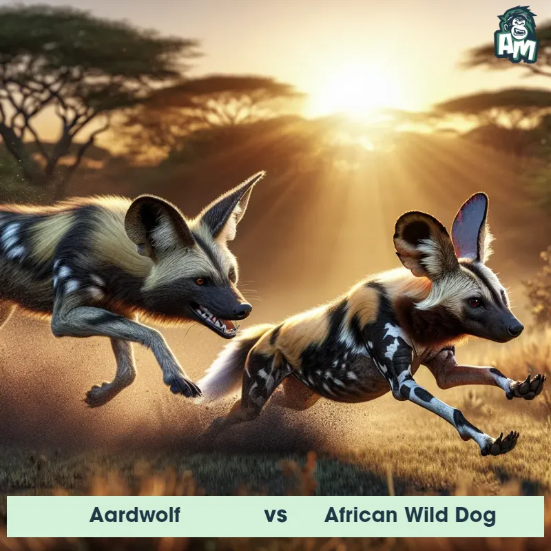 Aardwolf vs African Wild Dog, Race, African Wild Dog On The Offense - Animal Matchup