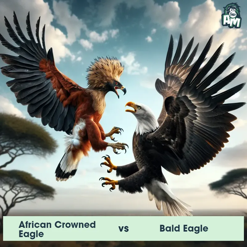 African Crowned Eagle vs Bald Eagle, Battle, African Crowned Eagle On The Offense - Animal Matchup