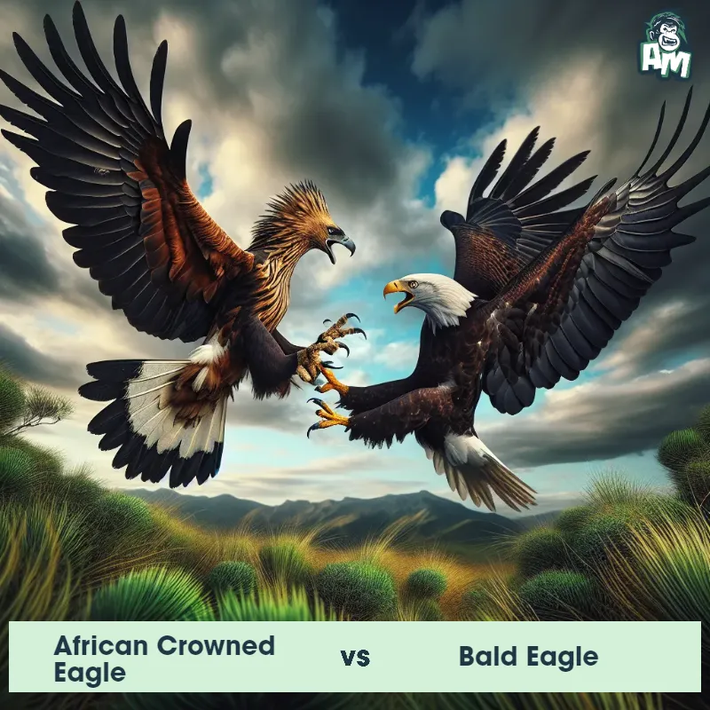 African Crowned Eagle vs Bald Eagle, Fight, African Crowned Eagle On The Offense - Animal Matchup