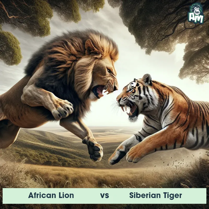 African Lion vs Siberian Tiger, Battle, African Lion On The Offense - Animal Matchup