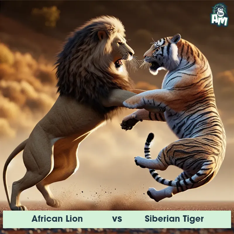 African Lion vs Siberian Tiger, Dance-off, African Lion On The Offense - Animal Matchup