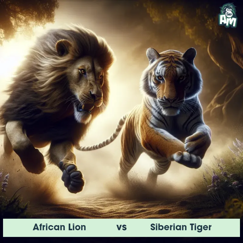 African Lion vs Siberian Tiger, Race, Siberian Tiger On The Offense - Animal Matchup