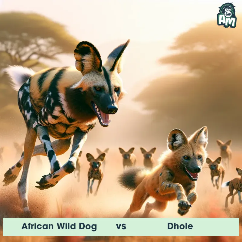 African Wild Dog vs Dhole, Race, Dhole On The Offense - Animal Matchup