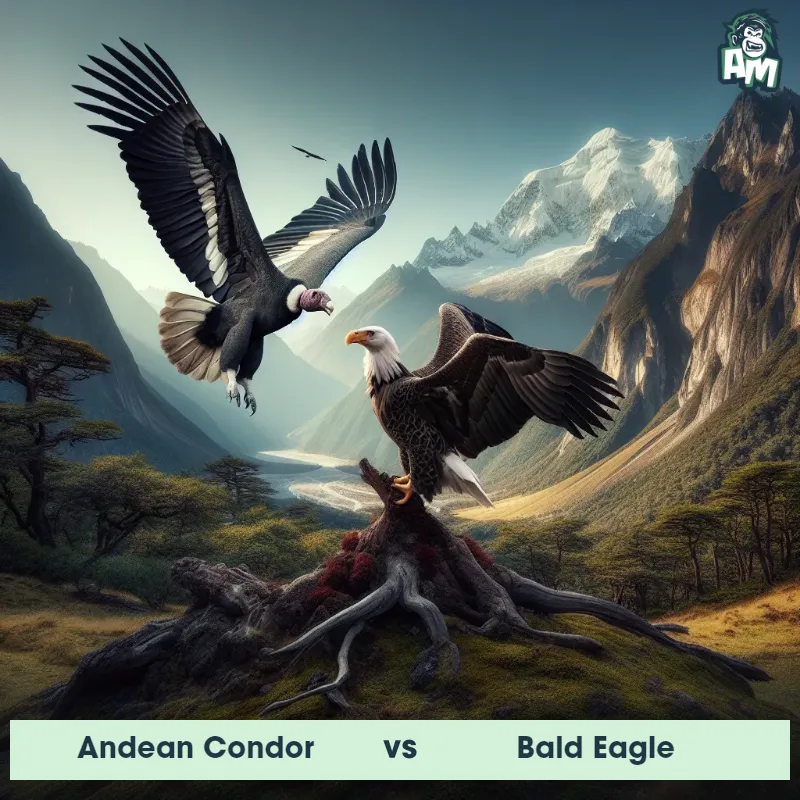 Andean Condor vs Bald Eagle, Fight, Bald Eagle On The Offense - Animal Matchup