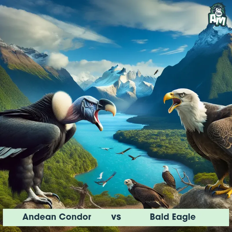 Andean Condor vs Bald Eagle, Screaming, Andean Condor On The Offense - Animal Matchup