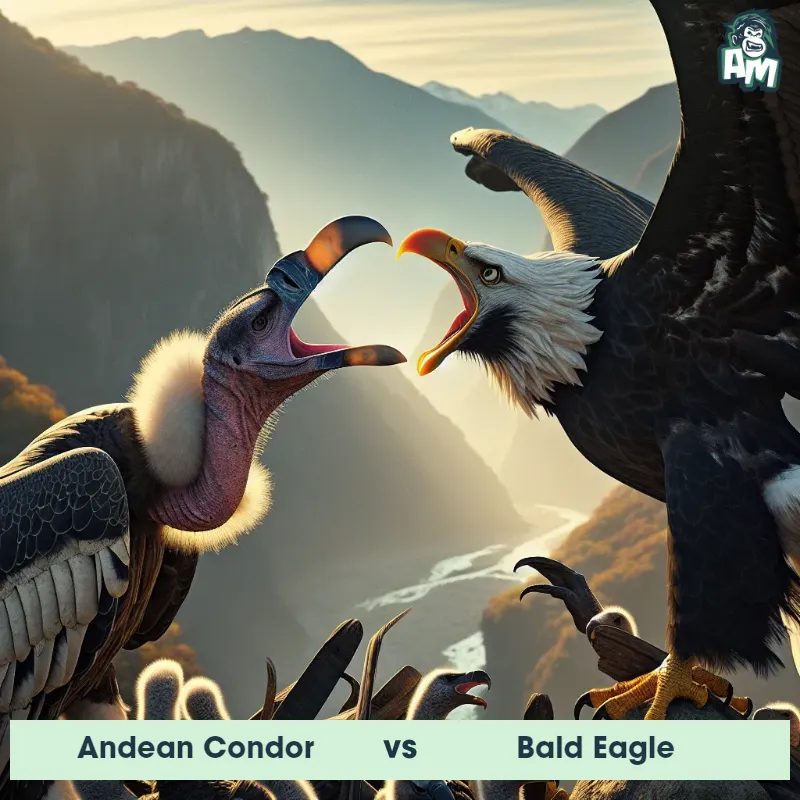Andean Condor vs Bald Eagle, Screaming, Bald Eagle On The Offense - Animal Matchup