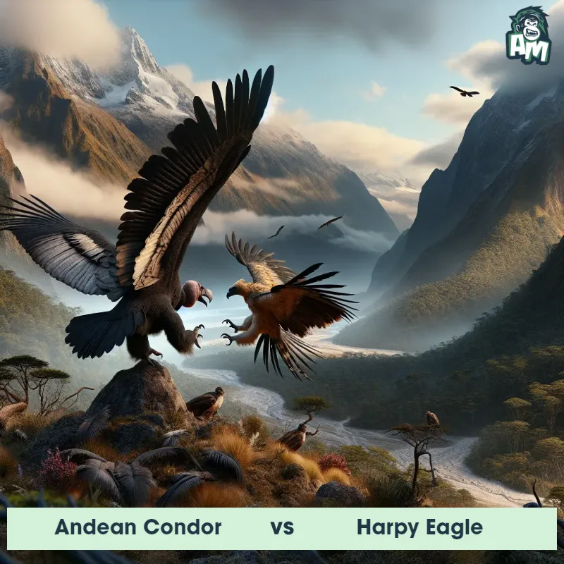 Andean Condor vs Harpy Eagle, Battle, Andean Condor On The Offense - Animal Matchup