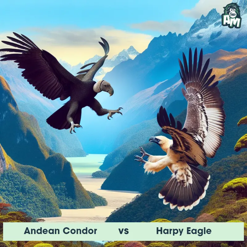 Andean Condor vs Harpy Eagle, Battle, Harpy Eagle On The Offense - Animal Matchup