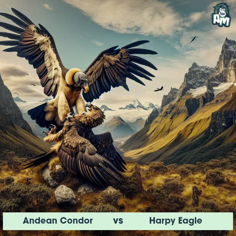 Andean Condor vs Harpy Eagle, Fight, Harpy Eagle On The Offense - Animal Matchup