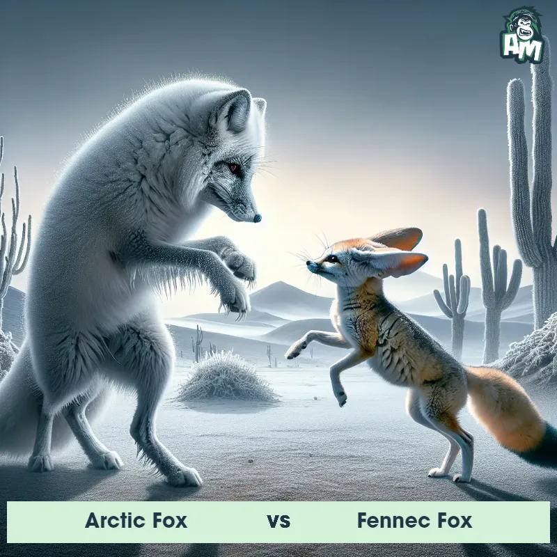 Arctic Fox vs Fennec Fox, Dance-off, Arctic Fox On The Offense - Animal Matchup