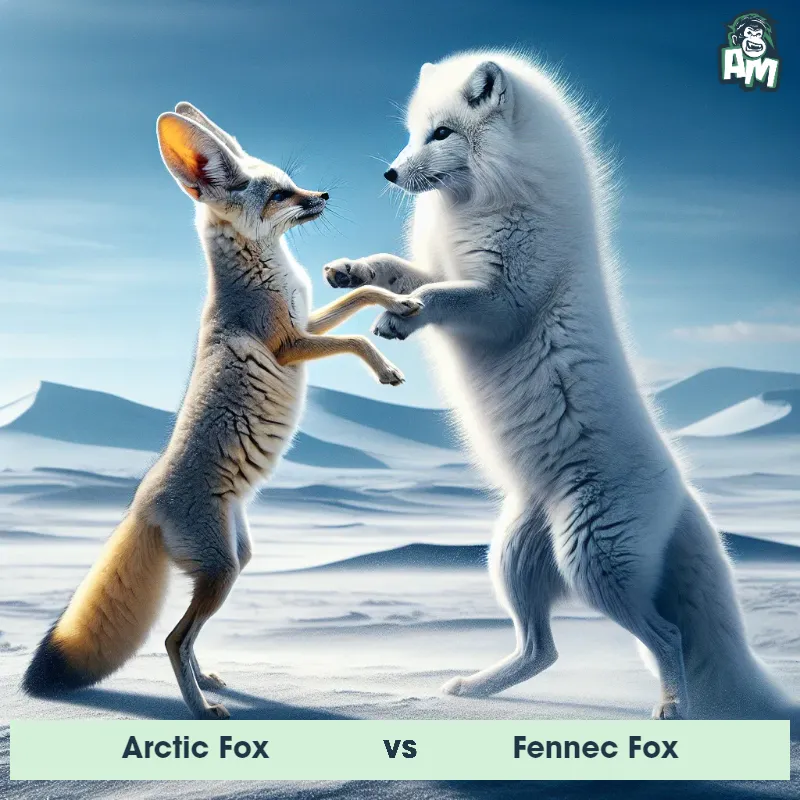 Arctic Fox vs Fennec Fox, Dance-off, Fennec Fox On The Offense - Animal Matchup