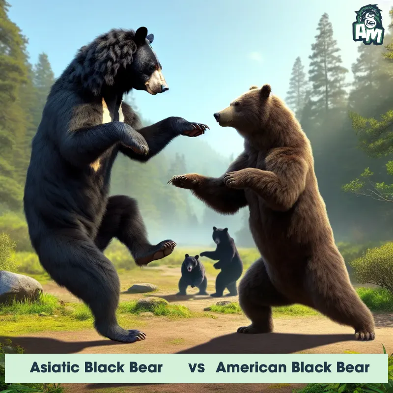 Asiatic Black Bear vs American Black Bear, Dance-off, American Black Bear On The Offense - Animal Matchup