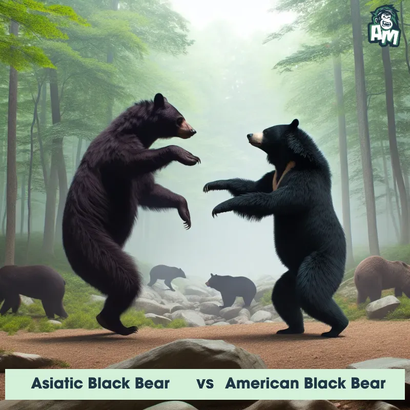 Asiatic Black Bear vs American Black Bear, Dance-off, Asiatic Black Bear On The Offense - Animal Matchup