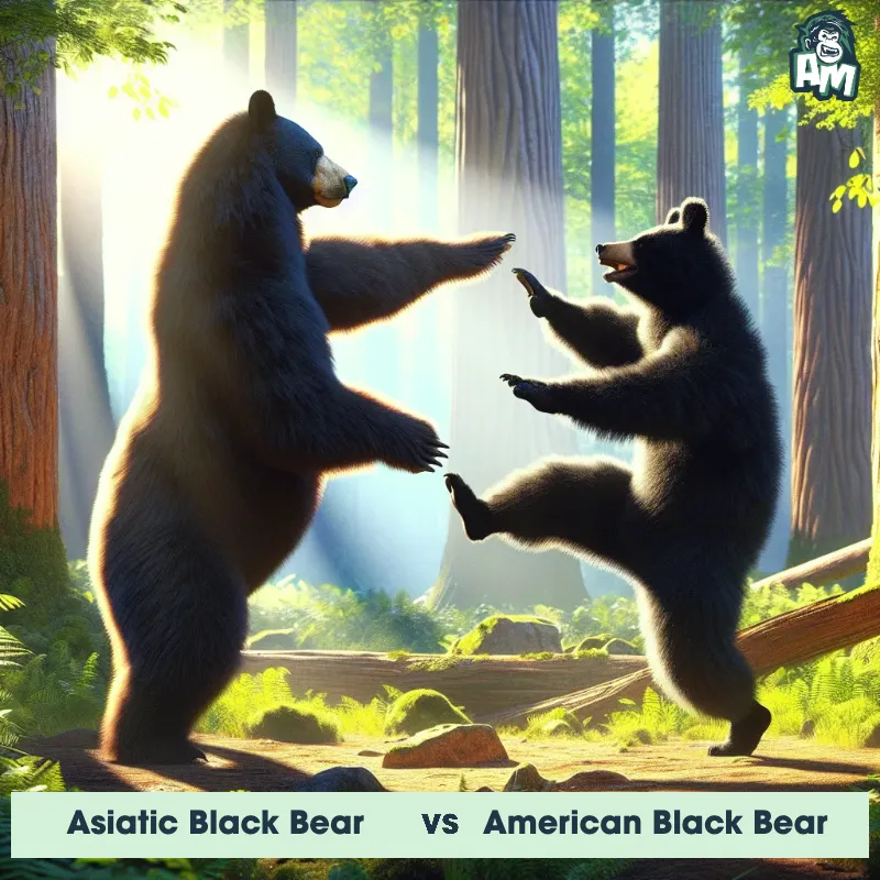 Asiatic Black Bear vs American Black Bear, Karate, American Black Bear On The Offense - Animal Matchup