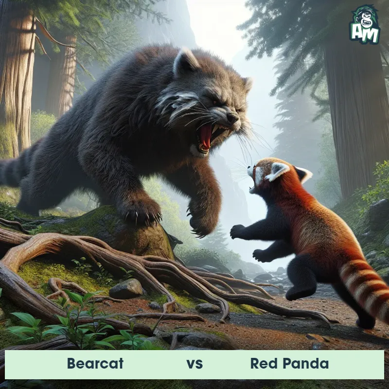 Bearcat vs Red Panda, Battle, Bearcat On The Offense - Animal Matchup