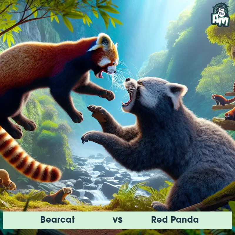 Bearcat vs Red Panda, Battle, Red Panda On The Offense - Animal Matchup