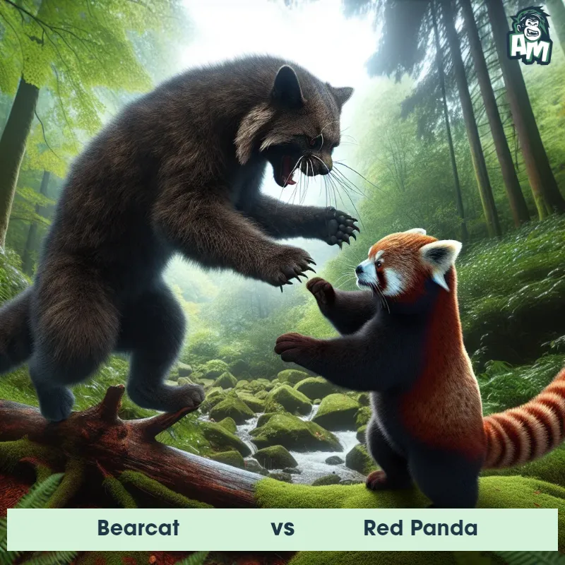 Bearcat vs Red Panda, Fight, Bearcat On The Offense - Animal Matchup