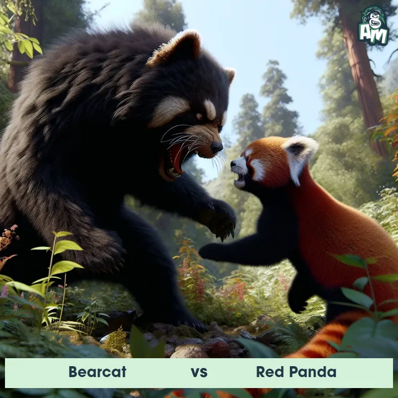 Bearcat vs Red Panda, Fight, Red Panda On The Offense - Animal Matchup