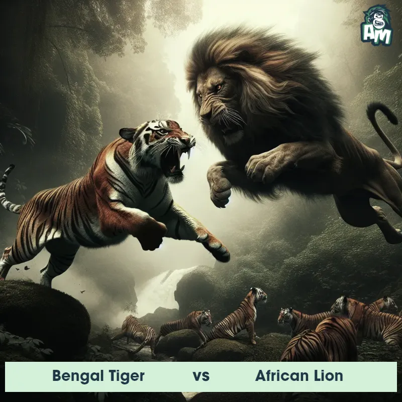 Bengal Tiger vs African Lion, Battle, African Lion On The Offense - Animal Matchup