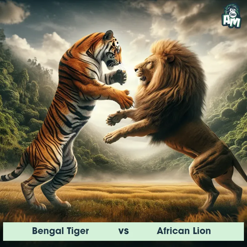 Bengal Tiger vs African Lion, Dance-off, Bengal Tiger On The Offense - Animal Matchup