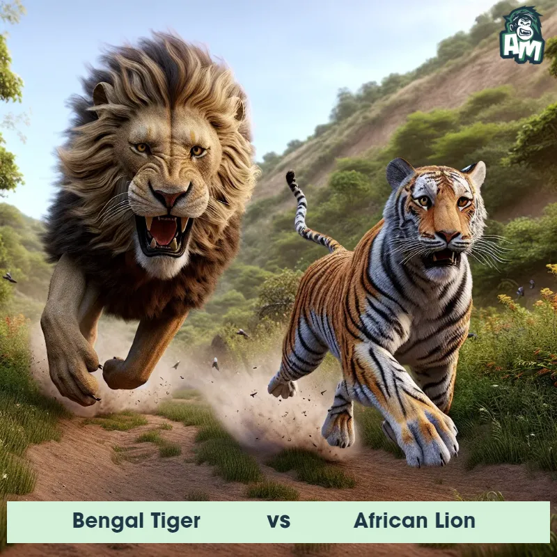 Bengal Tiger vs African Lion, Race, African Lion On The Offense - Animal Matchup