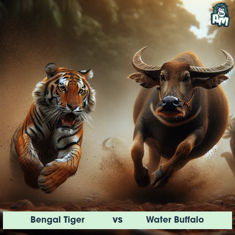 Bengal Tiger vs Water Buffalo, Race, Bengal Tiger On The Offense - Animal Matchup