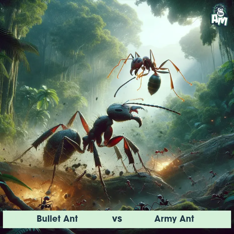 Bullet Ant vs Army Ant, Battle, Army Ant On The Offense - Animal Matchup