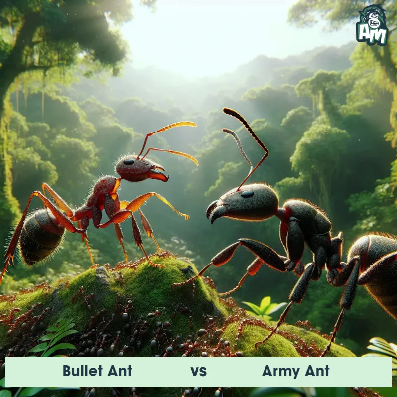 Bullet Ant vs Army Ant, Battle, Bullet Ant On The Offense - Animal Matchup