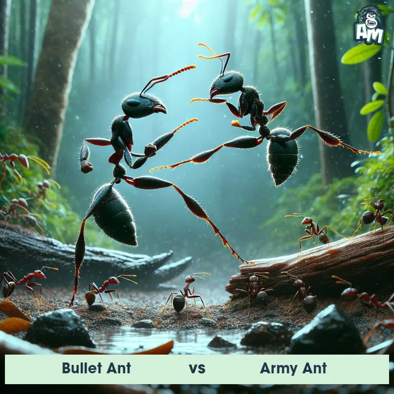 Bullet Ant vs Army Ant, Karate, Bullet Ant On The Offense - Animal Matchup