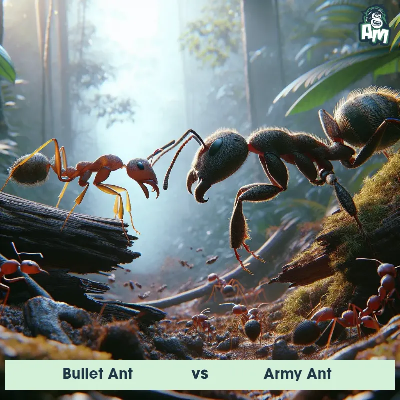 Bullet Ant vs Army Ant, Race, Army Ant On The Offense - Animal Matchup