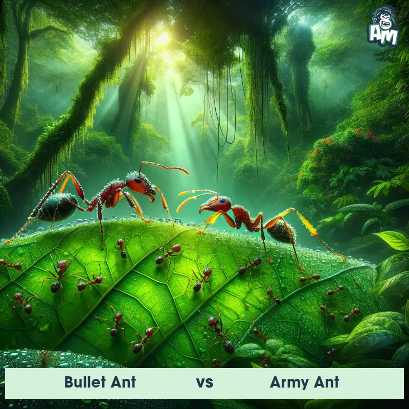Bullet Ant vs Army Ant, Race, Bullet Ant On The Offense - Animal Matchup