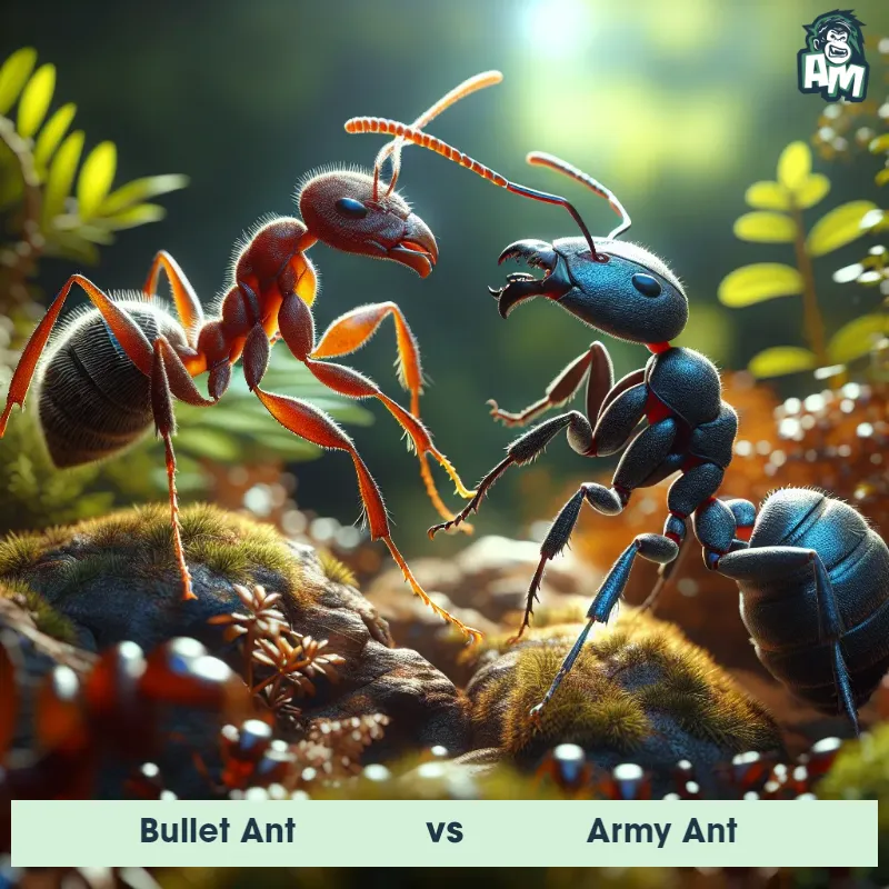 Bullet Ant vs Army Ant, Screaming, Army Ant On The Offense - Animal Matchup