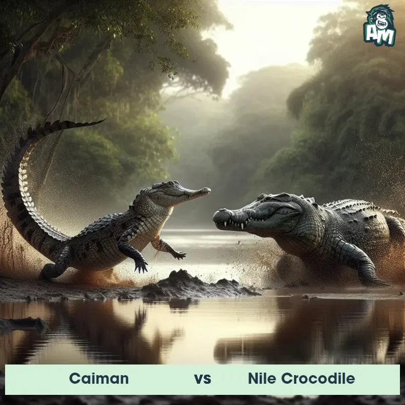 Caiman vs Nile Crocodile, Chase, Caiman On The Offense - Animal Matchup