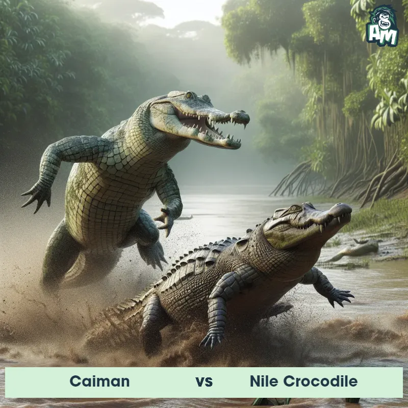 Caiman vs Nile Crocodile, Race, Caiman On The Offense - Animal Matchup