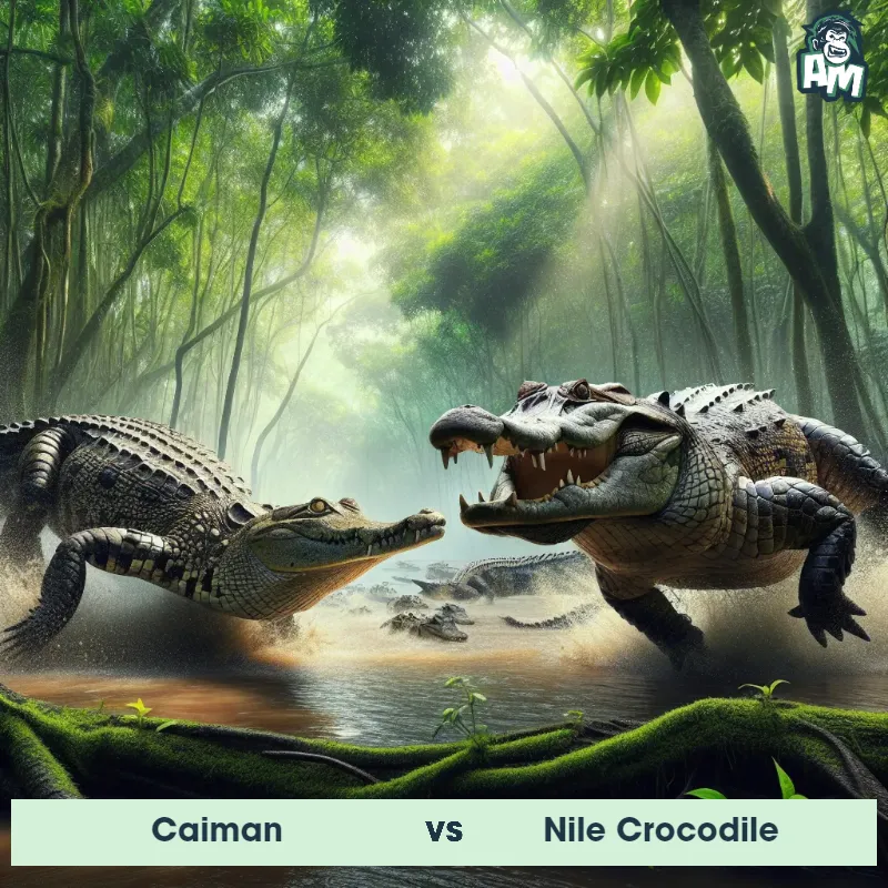 Caiman vs Nile Crocodile, Race, Nile Crocodile On The Offense - Animal Matchup