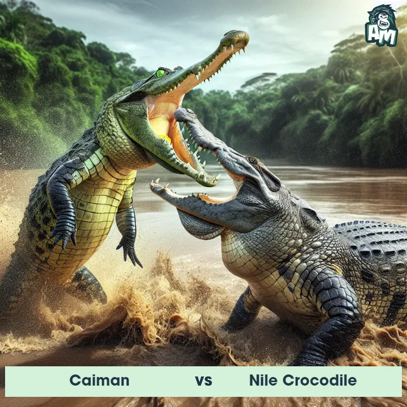 Caiman vs Nile Crocodile, Screaming, Caiman On The Offense - Animal Matchup