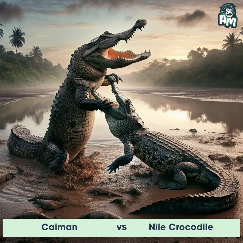 Caiman vs Nile Crocodile, Wrestling, Nile Crocodile On The Offense - Animal Matchup
