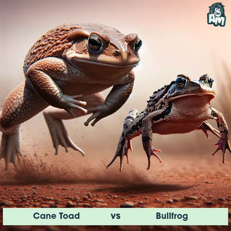 Cane Toad vs Bullfrog, Chase, Bullfrog On The Offense - Animal Matchup