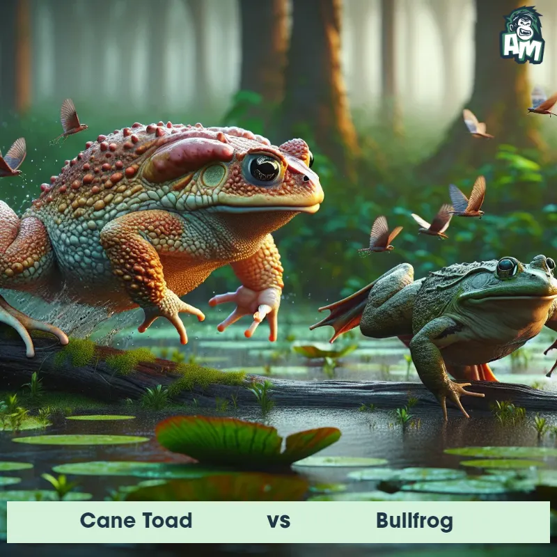 Cane Toad vs Bullfrog, Chase, Cane Toad On The Offense - Animal Matchup
