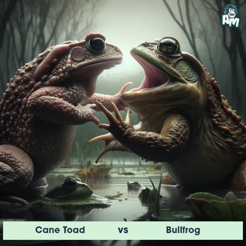 Cane Toad vs Bullfrog, Fight, Bullfrog On The Offense - Animal Matchup
