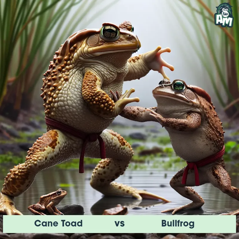 Cane Toad vs Bullfrog, Karate, Cane Toad On The Offense - Animal Matchup