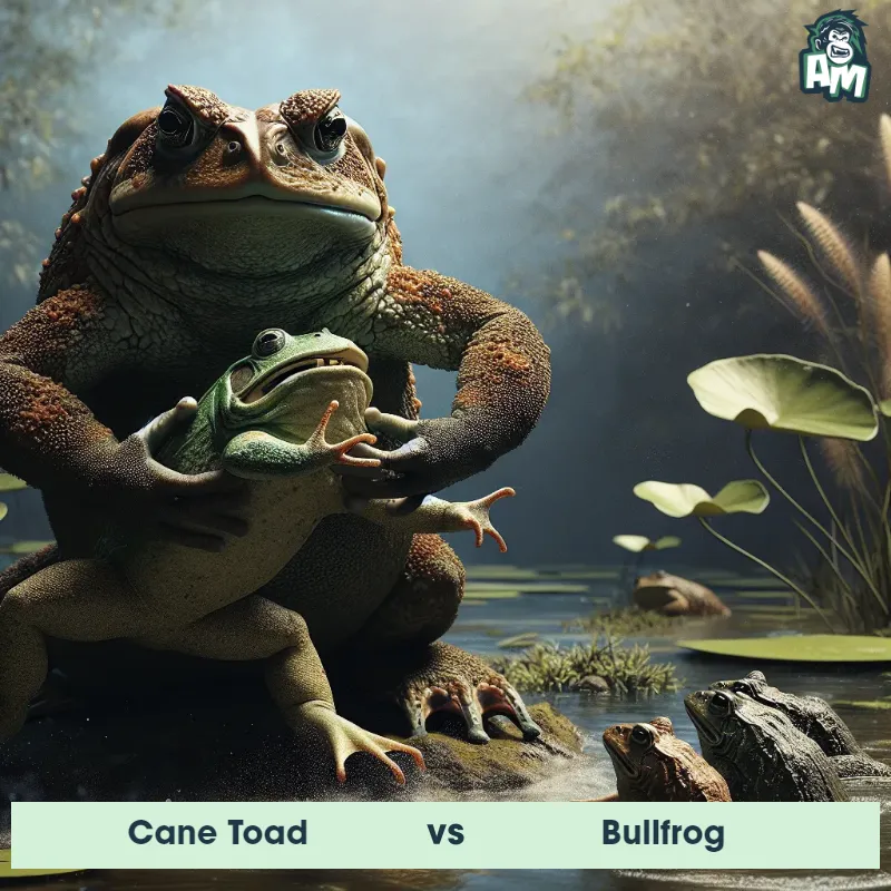 Cane Toad vs Bullfrog, Wrestling, Bullfrog On The Offense - Animal Matchup