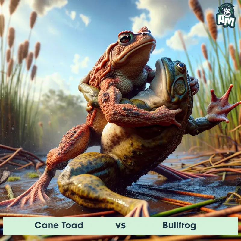 Cane Toad vs Bullfrog, Wrestling, Cane Toad On The Offense - Animal Matchup