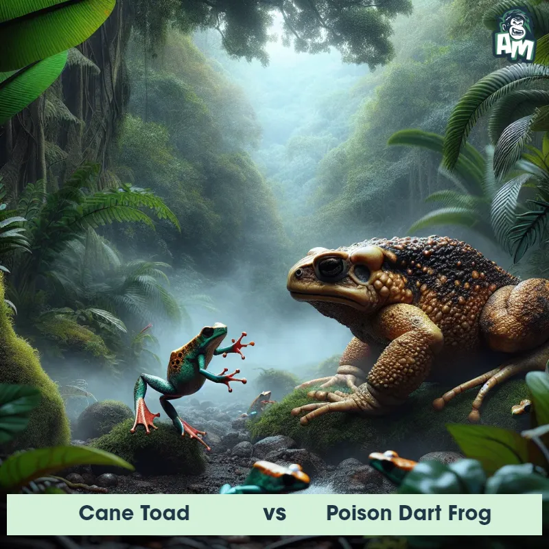 Cane Toad vs Poison Dart Frog, Battle, Cane Toad On The Offense - Animal Matchup