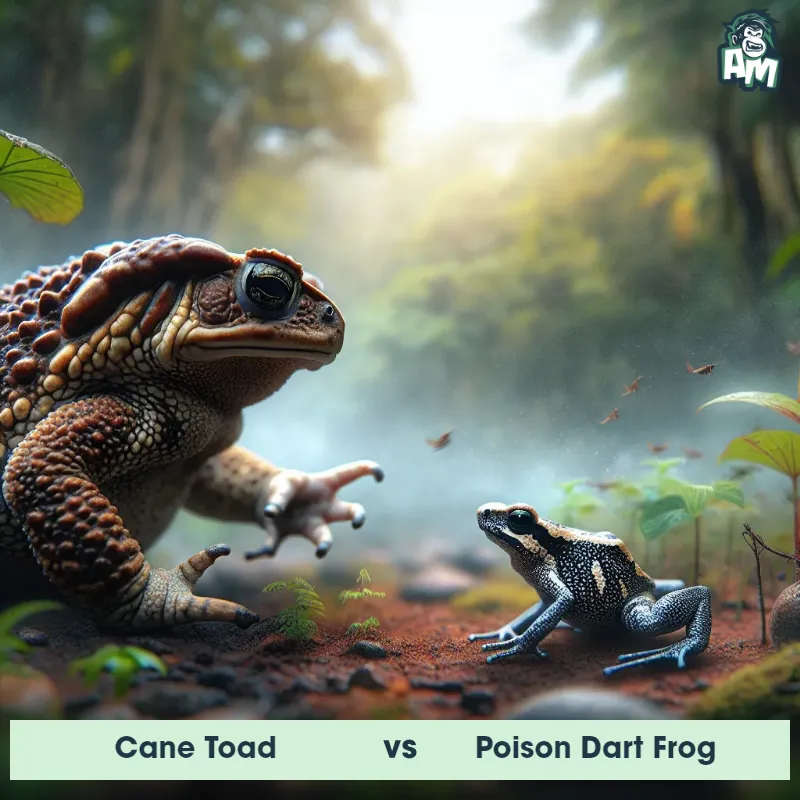 Cane Toad vs Poison Dart Frog, Fight, Cane Toad On The Offense - Animal Matchup