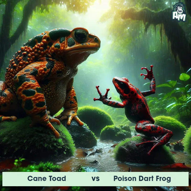 Cane Toad vs Poison Dart Frog, Fight, Poison Dart Frog On The Offense - Animal Matchup