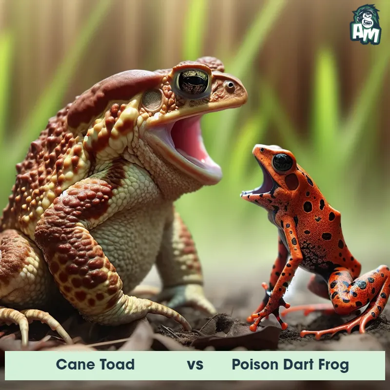 Cane Toad vs Poison Dart Frog, Screaming, Poison Dart Frog On The Offense - Animal Matchup