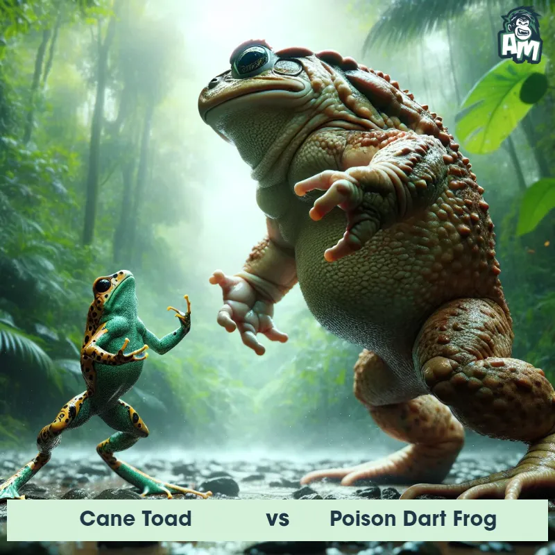 Cane Toad vs Poison Dart Frog, Wrestling, Cane Toad On The Offense - Animal Matchup