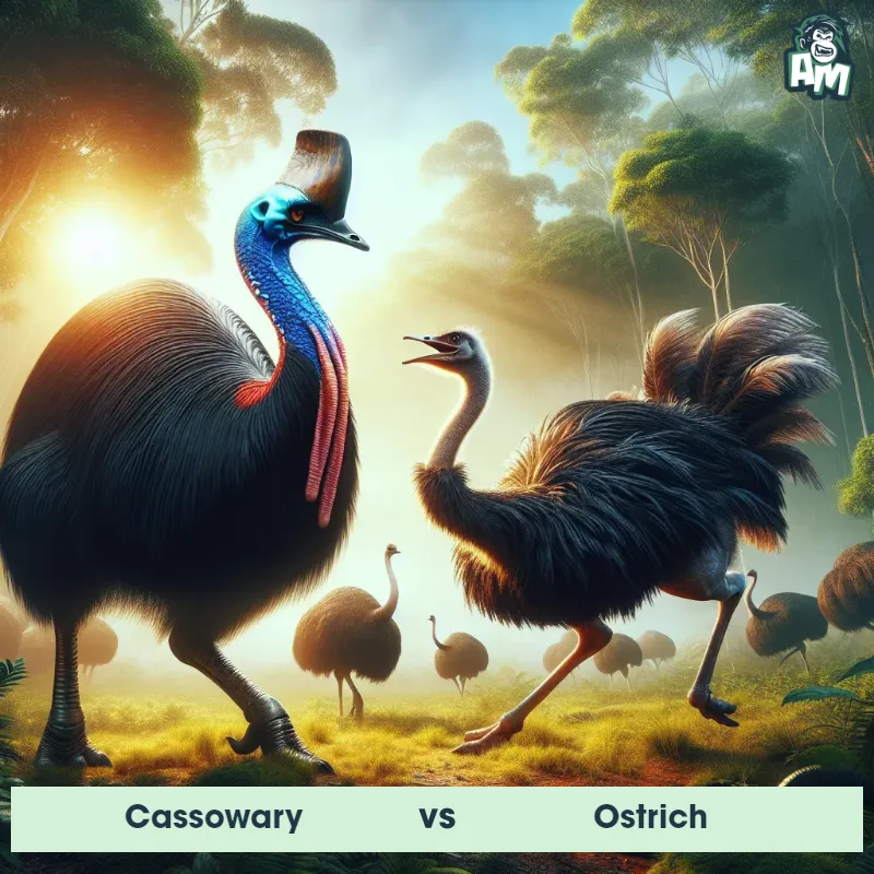 Cassowary vs Ostrich, Dance-off, Cassowary On The Offense - Animal Matchup