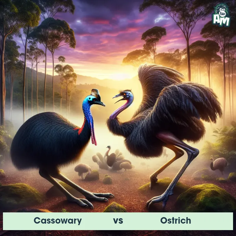 Cassowary vs Ostrich, Dance-off, Ostrich On The Offense - Animal Matchup
